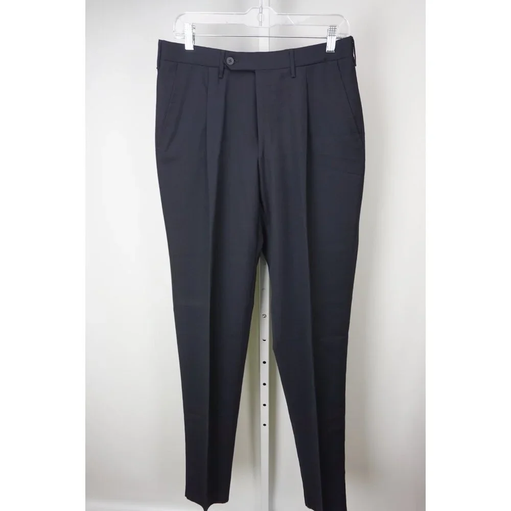 Rota Solid Dark Blue 100% Wool Mens Dress Pants Sz 48 BRAND NEW